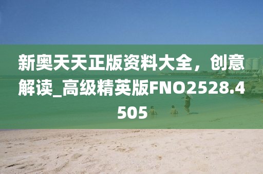 新奥天天正版资料大全，创意解读_高级精英版FNO2528.4505
