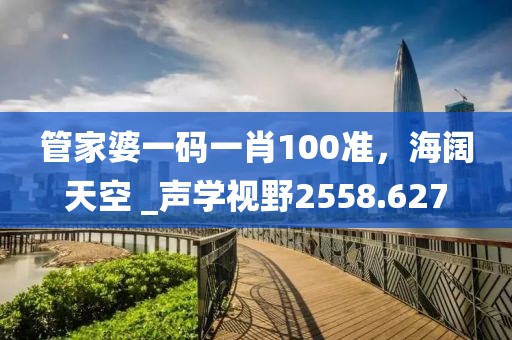 管家婆一码一肖100准，海阔天空 _声学视野2558.627
