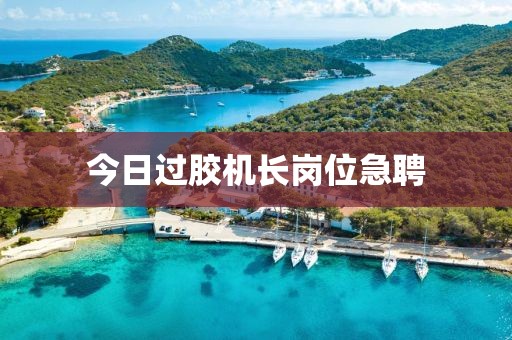 今日过胶机长岗位急聘