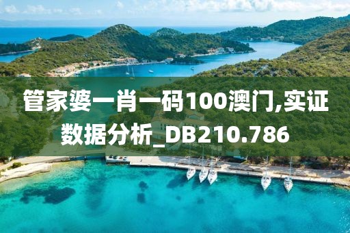 管家婆一肖一码100澳门,实证数据分析_DB210.786