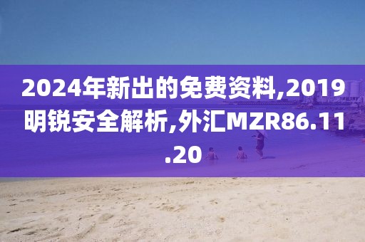 2024年新出的免费资料,2019明锐安全解析,外汇MZR86.11.20