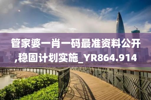 管家婆一肖一码最准资料公开,稳固计划实施_YR864.914