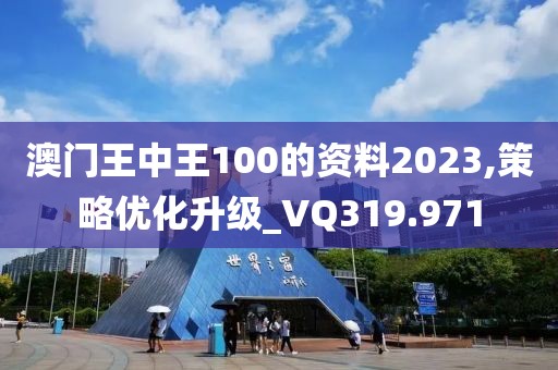 澳门王中王100的资料2023,策略优化升级_VQ319.971