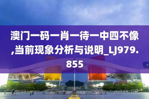 澳门一码一肖一待一中四不像,当前现象分析与说明_LJ979.855