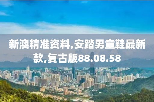 新澳精准资料,安踏男童鞋最新款,复古版88.08.58