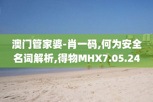澳门管家婆-肖一码,何为安全名词解析,得物MHX7.05.24