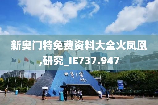 新奥门特免费资料大全火凤凰,研究_IE737.947