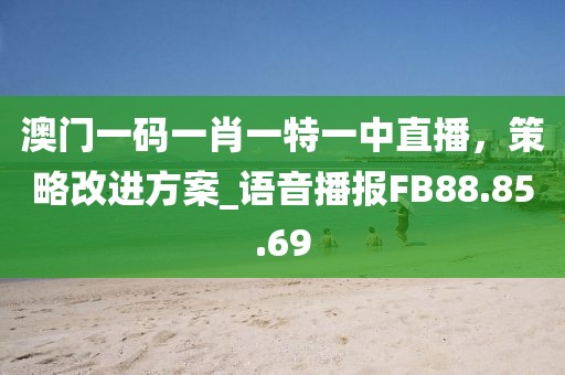 澳门一码一肖一特一中直播，策略改进方案_语音播报FB88.85.69