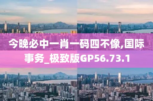 今晚必中一肖一码四不像,国际事务_极致版GP56.73.1