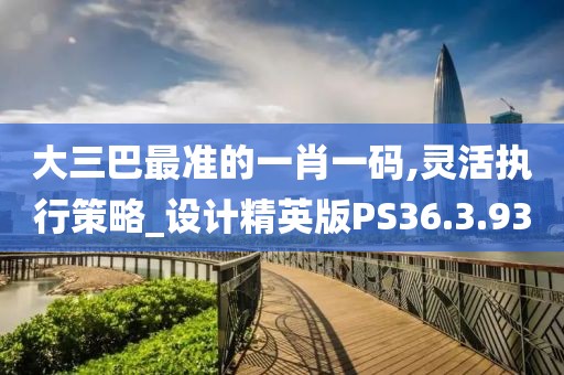 大三巴最准的一肖一码,灵活执行策略_设计精英版PS36.3.93