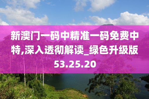 新澳门一码中精准一码免费中特,深入透彻解读_绿色升级版53.25.20