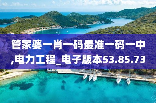 管家婆一肖一码最准一码一中,电力工程_电子版本53.85.73