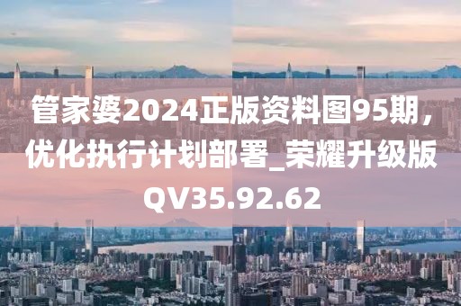 管家婆2024正版资料图95期，优化执行计划部署_荣耀升级版QV35.92.62
