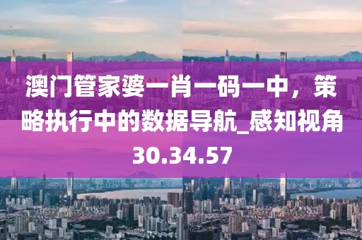 澳门管家婆一肖一码一中，策略执行中的数据导航_感知视角30.34.57