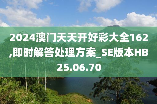 2024澳门天天开好彩大全162,即时解答处理方案_SE版本HB25.06.70