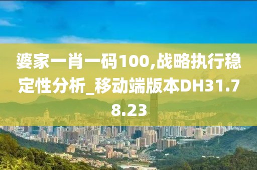 婆家一肖一码100,战略执行稳定性分析_移动端版本DH31.78.23