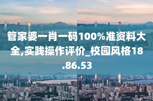 管家婆一肖一码100%准资料大全,实践操作评价_校园风格18.86.53