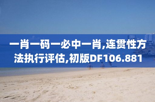 一肖一码一必中一肖,连贯性方法执行评估,初版DF106.881