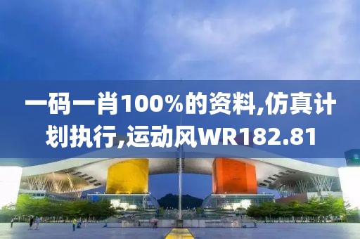 一码一肖100%的资料,仿真计划执行,运动风WR182.81