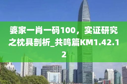 婆家一肖一码100，实证研究之枕具剖析_共鸣篇KM1.42.12