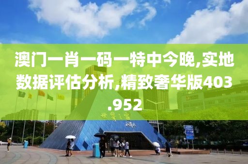 澳门一肖一码一特中今晚,实地数据评估分析,精致奢华版403.952