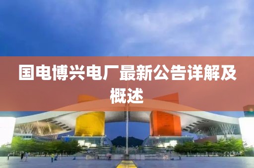 国电博兴电厂最新公告详解及概述