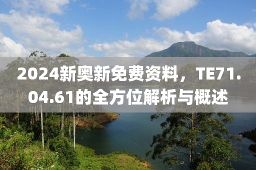 2024新奥新免费资料，TE71.04.61的全方位解析与概述
