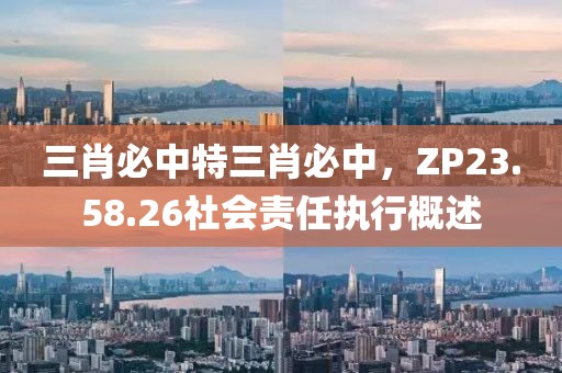三肖必中特三肖必中，ZP23.58.26社会责任执行概述