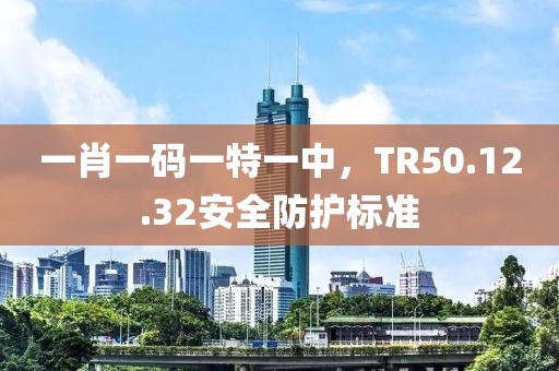 一肖一码一特一中，TR50.12.32安全防护标准