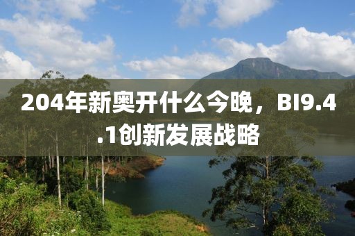 204年新奥开什么今晚，BI9.4.1创新发展战略