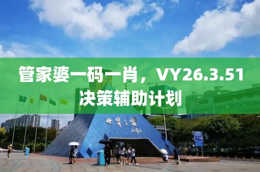 管家婆一码一肖，VY26.3.51决策辅助计划