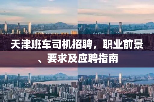 天津班车司机招聘，职业前景、要求及应聘指南
