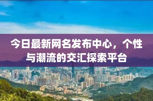 今日最新网名发布中心，个性与潮流的交汇探索平台