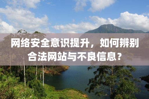 网络安全意识提升，如何辨别合法网站与不良信息？