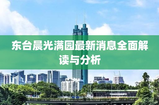 东台晨光满园最新消息全面解读与分析