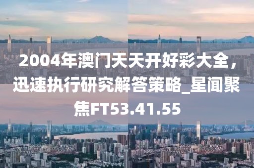 2004年澳门天天开好彩大全，迅速执行研究解答策略_星闻聚焦FT53.41.55