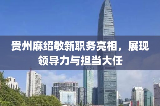贵州麻绍敏新职务亮相，展现领导力与担当大任