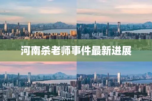 河南杀老师事件最新进展