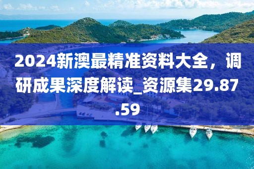2024新澳最精准资料大全，调研成果深度解读_资源集29.87.59