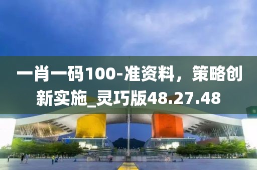 一肖一码100-准资料，策略创新实施_灵巧版48.27.48
