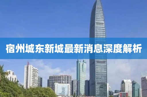 宿州城东新城最新消息深度解析