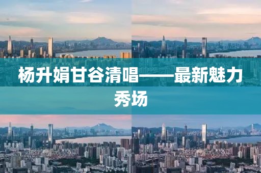 杨升娟甘谷清唱——最新魅力秀场
