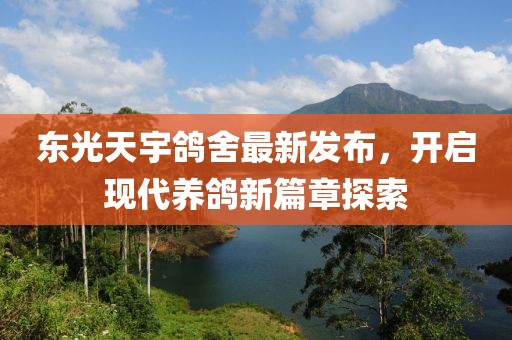 东光天宇鸽舍最新发布，开启现代养鸽新篇章探索