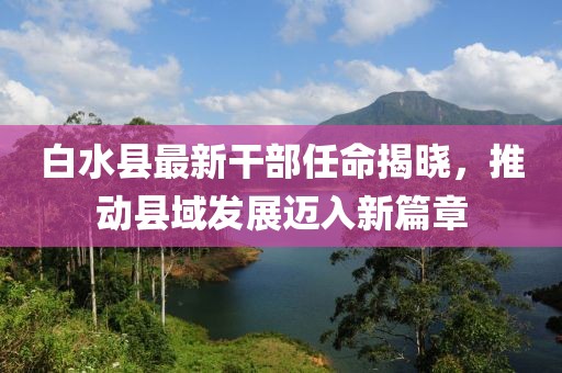 白水县最新干部任命揭晓，推动县域发展迈入新篇章