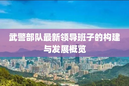 武警部队最新领导班子的构建与发展概览