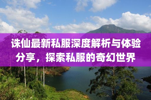 诛仙最新私服深度解析与体验分享，探索私服的奇幻世界