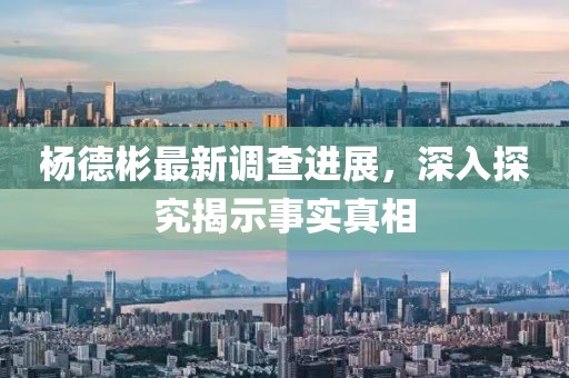 杨德彬最新调查进展，深入探究揭示事实真相