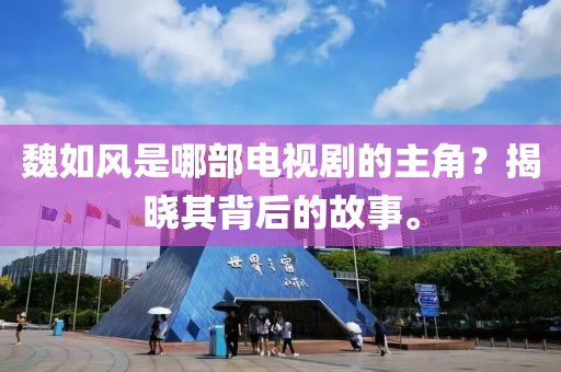魏如风是哪部电视剧的主角？揭晓其背后的故事。