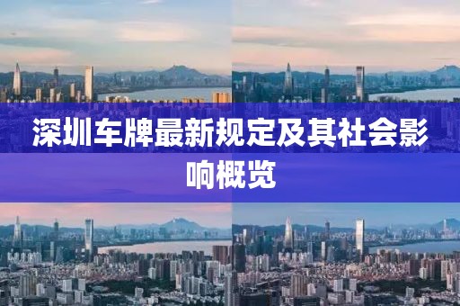 深圳车牌最新规定及其社会影响概览