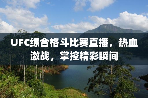 UFC综合格斗比赛直播，热血激战，掌控精彩瞬间